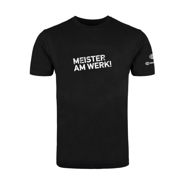 T-Shirt schwarz "Meister am Werk"